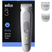 Braun Series 3 80789711, Rasage à sec et humide, Alimentation/batterie, Gris clair