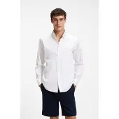 BOSS pour homme. 50565626 Chemise Ricoplus blanc (XXL), Casuel, Coton, Manche longue