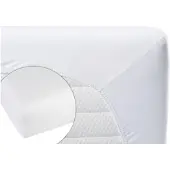 Biberna Drap-housse en molleton stretch "Sleep & Protect" blanc