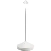 Zafferano Lampe De Table Led Pina Pro White, Rechargeable Et Dimmable, Sans Fil, Safran, Cct 2200-2700-3000K, Ip54, Autonomie 12 Heures