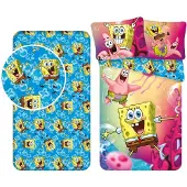 Spongebob Ensemble de chambre d'enfant : couette et drap housse