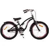 Volare Vélo enfant Miracle Cruiser - Fille - 18 pouces - Noir Mat - Prime Collection