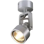 SLV 147559 INDA SPOT GU10 : Applique murale ou plafonnier, aluminium brossé, puissance maximale : 50W
