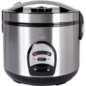 B-Kitchen Cuiseur à riz BKITCHEN 700 W, 4 L, panier vapeur, fonction de maintien au chaud, en acier inoxydable COOK 200