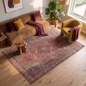 FRAAI Tapis oriental – Liva Médaillon Terracotta | 140x200cm | Terracotta | Rectangulaire | Tapis