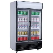 CombiSteel Réfrigérateur à 2 portes vitrées, 1000 L