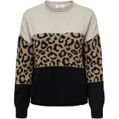 ONLY Pull-over 'ONLJade' camel / écru / noir
