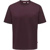 Only & Sons T-Shirt 'ONSFRED' lie de vin