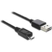 DeLOCK 85156 Easy-USB-Kabel 2.0 A -> MicroB 0.5m schwarz