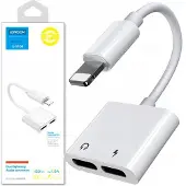 JOYROOM Adaptateur S-Y104 Casque Lightning / 2X Lightning - Blanc
