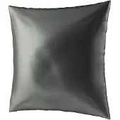 Ailoria BEAUTY SLEEP Housse d'oreiller en soie à fermeture éclair (65x65) (anthracite) (Taie d’oreiller, 65 x 65 cm)
