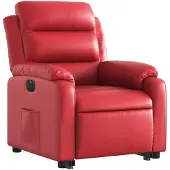 vidaXL Fauteuil relax releveur électrique rouge similicuir