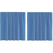 vidaXL Voile Rideaux avec poches pour tringles 2 pcs. Bleu roi