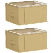 vidaXL : Boîtes de rangement avec fenêtre transparente, lot de 2, 33,6 L
