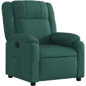 vidaXL Fauteuil relax, tissu, vert foncé