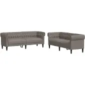 vidaXL Ensemble de canapés 2 pièces tissu taupe
