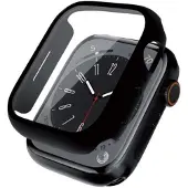 Crong Boîtier hybride pour Apple Watch 44 mm - Boîtier en verre (noir)