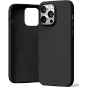 Super Merchant Silicone Cover Liquid (Apple iPhone 14 Pro Max), Coque pour téléphone portable, Noir