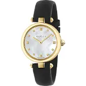 Gucci Ya141404 32mm 5atm Quartz Analogical Woman Watch Doré Femme