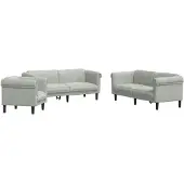 vidaXL Ensemble de canapés 3 pièces gris clair velours