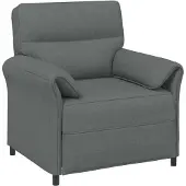 vidaXL Ensemble de canapés, 2 pièces, gris foncé, revêtement en tissu