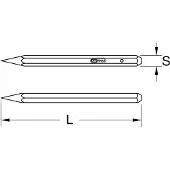 Ks Tools BRONZEplus Burin pointu, 400mm ( 963.2493 )