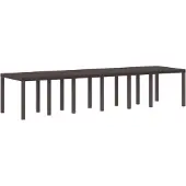 vidaXL Table de jardin marron 350 x 100 x 74 cm en polyrotin