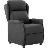 vidaXL , chaise longue, gris foncé, polyester