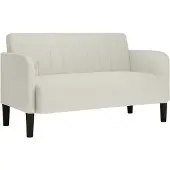 vidaXL Canapé deux places crème 109 cm velours