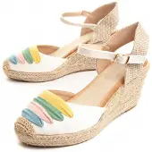 Montevita (White, 37) Espadrilles Compensées Pour Femmes Isa2 87287
