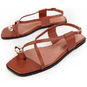 Montevita Flache Sandale Mirea6 Braun