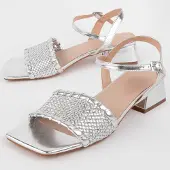 Montevita Sandale à talon Trea Silver