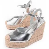 Montevita (Plateado, 37) Espadrille Compensée Femme Balenci 102927