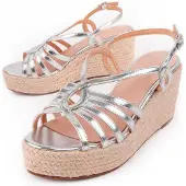 Montevita (Argent, 38) Sandales Compensées Pour Femmes. Salia6 102973