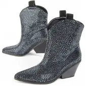 Montevita (Noir, 39) Bottines De Cowboy Pour Femmes Avec Talons. Botirey9 100924