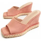 Montevita sandale compensée Sparto2121 rose
