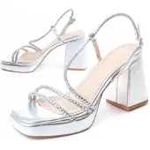 Montevita (Argent, 39) Sandales à Talons Pour Femmes. Festsand5 88522