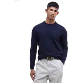 Barbour pour homme. MKN0345 Pull essentiel marine (XL), Casuel, Laine, Polyester