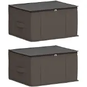 vidaXL : Boîtes de rangement avec fenêtre transparente, lot de 2, 33,6 L