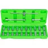 JBM Crankcase Plug Socket Set 23 Pieces Vert