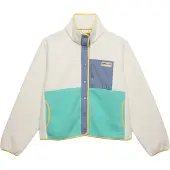 Superdry Veste en polaire turquoise / bleu fumé / blanc cassé