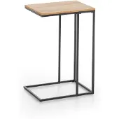 Ebuy24 Karin table basse table de service noire, chêneReproduction.