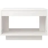 vidaXL Table basse Blanc 50x50x33,5 cm Bois de pin massif
