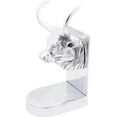 vidaXL Serre-livres 2 pcs Argent 17x15x27 cm Aluminium Bull