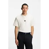 HUGO Polo en coton interlock avec logo revisité