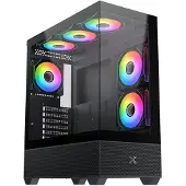 Xigmatek Boîtier PC - - Alphard - Moyen tour - E-ATX - Verre trempé - ARGB - Noir