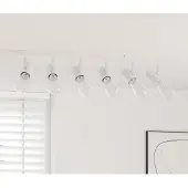 vidaXL Spot encastré avec spots Blanc 73 x 6,5 x 11,5 cm Métal