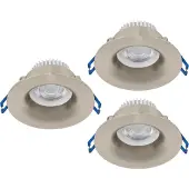 Eglo Lot de 3 spots encastrés Salabate nickel Ø 8.8cm IP65