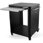 Cozze Outdoor -Table avec rallonge pour four à pizza noir