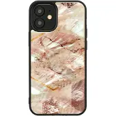 Ikins coque pour Apple iPhone 12 mini rose marbré (Apple iPhone 12 mini), Coque pour téléphone portable, Multicolore, Pink